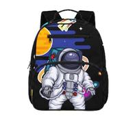 Gekhuqory Space Rocket Stars Bookbag per ragazzi, Astronauta Pianeta Modello, Mini, Classico