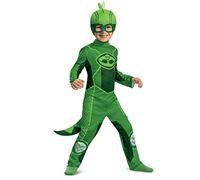 Gekko, costume ufficiale per bambini PJ Masks Megasuit, tuta e maschera, taglia L (4-6)