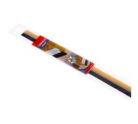 Geko - 1400-5 - Paraspifferi per porte STAFF - con spazzola fissa - 100 cm - pvc rigido - trasparente - Geko - 101942 - Conf. da 1 Pz. - 1400-5