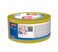 Geko - 21000-615 - Nastro mascheratura telato BETON - per esterni e superfici ruvide - 5 cm x 50 m - giallo - Geko - conf. 3 pezzi - 102018 - Conf. da 1 Pz. - 21000-615