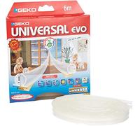Geko 940013, Guarnizione adesiva termoplastica per porte e finestre, isolante contro caldo e freddo, anti UV, durata 15 anni, Bianco (transparent)