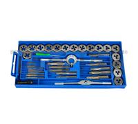 GEKO G01501 SET FILIERA 40pz CASSETTA FILIERE MASCHI E FEMMINE TOOLTEK