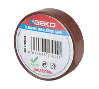 Geko Isolamento Nastro mm 15 x 10 Metre, in Involucro con Etichetta Frontale in 10PIECES Torre, Marrone, Taglia Unica