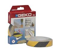 Geko Nastro Adesivo Antiscivolo mm 25 x 5 Metre Giallo Scatola Chiusa, Nero, Taglia Unica