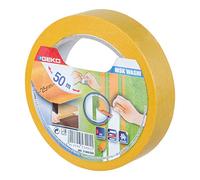 Geko Nastro Adesivo per mascheratura, Colore: Giallo, 25 mm x 50 m