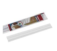 Geko Paraspifferi Adesivo Rigido con Profilo in PVC Morbido per Il Fondo della Porta 100 Cm, Bianco, in Polisacco con Headcarton, Taglia Unica