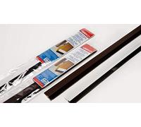 Geko - Paraspifferi Adesivo in Alluminio con Spazzola per la Parte Inferiore della Porta, Bianco, 100 cm