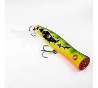 GEKO Toto 113 Color Peacock Frog - 113 mm - 23 g - esca di superficie per la Pesca in Acqua Dolce