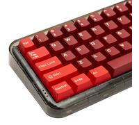 GEKUCAP Keycaps personalizzati in PBT, 173 tasti, keycap con profilo a doppio colpo, set di tappi per tasti rossi minimalisti con estrattore per tastiera meccanica compatibile con layout ISO ANSI