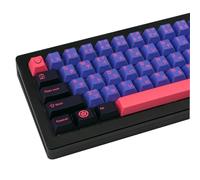 GEKUCAP Set di 129 tasti neri e viola, keycap personalizzati in PBT giapponese Ninja, con profilo in ciliegio, per tastiera meccanica Cherry MX Gateron Kailh Switch