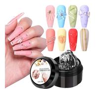 Gel 3D,Colla Senza Acqua per Estensioni 3D | Gel Duro Per French Tips | Per Manicure Pedicure Domestico Donne Ragazze Tips Francese Strass Foil Charm Stamping