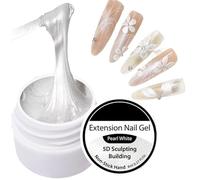Gel 3D Per Unghie | 8ml Effetto Perla Non Appiccicoso | Gel UV Per Unghie Con Modellazione 3D,Per Principianti Manicuriste Donne Ragazze Uso Quotidiano Viaggio Salon Natale Matrimonio Feste
