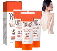 Gel abbronzante all'arancia, Gel abbronzante all'arancia con protezione solare SPF 30, Formula idratante balsamo-olio, Protezione solare delicata per tutti i tipi di pelle (3 pezzi)
