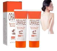 Gel abbronzante all'arancia, Gel abbronzante all'arancia con protezione solare SPF 30, Formula idratante balsamo-olio, Protezione solare delicata per tutti i tipi di pelle (2 pezzi)