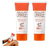 Gel Abbronzante all'Arancia SPF 30, Acceleratore di Abbronzatura a Rapido Assorbimento per un'Abbronzatura più Profonda, Formula Balsamo-Olio Idratante, Resistente all'Acqua (2Pezzo)