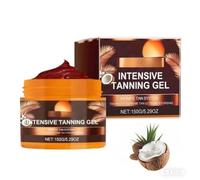 Gel abbronzante intenso, acceleratore di abbronzatura naturale, con carota e olio di cocco, resistente all'acqua, crea un'abbronzatura naturale, nutre la pelle in profondità
