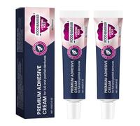 Gel adesivo per protesi dentali (2 x 40 g) crema adesiva termoplastica unisex, cura quotidiana in viaggio