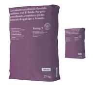 Gel Adesivo Strutturale Flessibile Bianco 25 Kg Incollaggio Confezione 2 Sacchi
