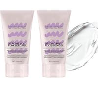 Gel ai semi di lino a tenuta forte, gel modellante per ricci definiti, tenuta a lunga durata e lucentezza naturale per capelli ricci, crespi o mossi