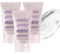 Gel ai semi di lino a tenuta forte, gel modellante per ricci definiti, tenuta a lunga durata e lucentezza naturale per capelli ricci, crespi o mossi