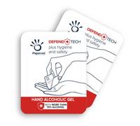 Gel Alcolico Mani Papernet ?Mini? Defend Tech - trasparente - conf. 250 mini bustine da 1 ml - 419284