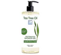 Gel all'Albero del Tè Multifunzione: Gel Doccia, Sapone da Bagno, Shampoo, Detergente Viso: Combatte l'Odore Corporeo. Purifica, Disintossica e Pulisce in Profondità la Pelle - 500 ml