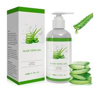 Gel Aloe Vera 100% puro - 280 ml Aloe Vera Gel Bio per viso, naturale, lenitivo e nutriente After Sun, per viso, capelli e corpo
