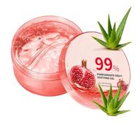 Gel Aloe Vera Biologico per Viso Corpo, Gel Aloe Vera puro Al 99% per Pelle, Cuoio Capelluto Capelli, Crema Idratante per Il Viso All'Aloe Lenitiva, Cura Della Pelle Multiuso(Pomegranate)