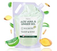 Gel Aloe Vera & Zenzero - Idratante, Tonificante e Rassodante - Con Aloe Fresco Biologico da Spagna - Per Viso, Corpo, Capelli - Doposole, Post Rasatura, Gambe Pesanti - Prodotto in Francia 5000 ml