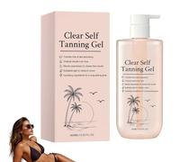 Gel autoabbronzante trasparente, intenso, lucentezza senza striature, idratante con acido ialuronico, aloe vera, vitamina E, gel abbronzante a modo tuo, asciugatura rapida, resistente alla