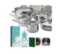 Gel Cleaner Kit for Cookware Bottom, Bottom of The Pot Black Scale Stain Rust Remover Kitchen Utensils Cleaner