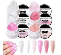 Gel Costruttore per Unghie 6 Colori Top Coat Solido per Estensioni