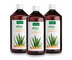 Gel da bere all'aloe vera, non diluito, 3 x 1000 ml