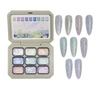 Gel da Smalto a Pennello | Gel Pittura Pat con Griglia 9 Scomparti | Accessorio Manicure Solido per Styling Giornaliero Vacanze Matrimonio Viaggio Casa
