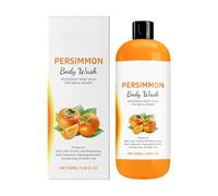 Gel De Ducha Refrescante 100% Caqui - Hidrata Y Limpia Suavemente | Deja La Piel Tersa Delicada Y Nutrida Por Extractos Vegetales | 100 Ml Gel De Baño Para Piel Sensible Mujer Hombre Viaje Hotel Gimna
