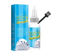 Gel detergente sbiancante per scarpe, detergente per scarpe bianco, per rimuovere bordi e macchie gialli, con nastro adesivo e pennello (1 pezzo, 30 ml)