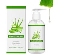 Gel di Aloe Vera Biologico, Gel Doposole all'Aloe Vera, Idratante e Levigante Non Appiccicoso per Pelle Secca e Scottature