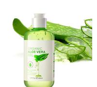 Gel Di Aloe Vera Puro - Idratante E Lenitivo per Viso, Corpo E Capelli - Texture Leggera E Non Appiccicosa, Rapido Assorbimento - Per Pelli Secche, Scottature Solari, Dopobarba, 200ml