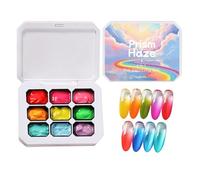 Gel Di Pacca | Gel Per Unghie Per Stampaggio, Vernice Sfumata Ad Alta Copertura A 9 Colori Per Appassionati Di Salone Professionale Per La Casa E Fai Da Te