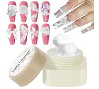 Gel di scultura 3D, gel sculpting per unghie, Gel di estensione per unghie Hard 3D non appiccicoso, 5g Forniture di manicure bianche facili da asciugatura per lo stampaggio e la costruzione intagliati