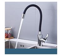 Gel di silice Nose Cucina Lavello Rubinetto multiplo Disponibile Disponibile Calda Acqua fredda Miscelatore Acqua Rubinetto qualsiasi direzione montata a terra rotante(Noir)