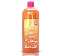 Gel doccia Body Wash con olio di carota e albicocca, 940 ml, per la pelle luminosa, idratante, levigante, grande bottiglia equo e bianco, così carrosso con scrub con adesivo Kajal