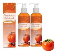 Gel doccia cachi per controllare l'odore del corpo, sapone cachi contro l'odore degli anziani - per ascelle, interno intimo coscia, zona bikini, per donne e uomini. (2 pezzi)