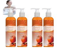 Gel doccia con profumo kaki per uomini e donne, per anziani elimina il cattivo odore, doccia purificante per la pelle, gel duc-ha deodorante per cachi (4 pezzi)
