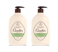 Gel doccia mandorla verde, nutrito e protettivo, adatto alle pelli sensibili, per tutta la famiglia da 1 anno, 84,5% di origine naturale, confezione da 2 x 1 L