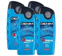 Gel Doccia, Triple Vitality, Doccia Schiuma Rivitalizzante e Tonificante, ORIGINAL 250ml (4 Unità)