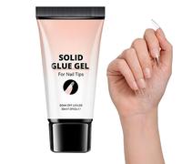 Gel duro trasparente per unghie naturali, colla per unghie solide per estremità di unghie trasparenti | adesivo di 30 ml intaglio anti-appiccicoso per donne e salone di casa