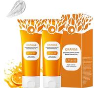 Gel esfoliante agli enzimi arancioni: pulizia profonda e esfoliante per viso e corpo, estratti di arancio naturali, idratante, per tutti i tipi di pelle, 2 pezzi, 100 g
