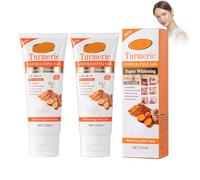 Gel Esfoliante alla Curcuma - Delicato e Riequilibrante per Tutti i Tipi di Pelle - Gel Detergente Rinfrescante da Usare 1 Volta a Settimana Prima della Cura Viso - 2 Tubi da 100ml