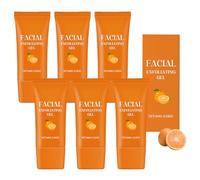 Gel esfoliante alla vitamina C, esfoliante per il viso, gel sbiancante esfoliante, pulizia profonda, formula delicata naturale per tutti i tipi di pelle, migliora la rugosità della pelle e una